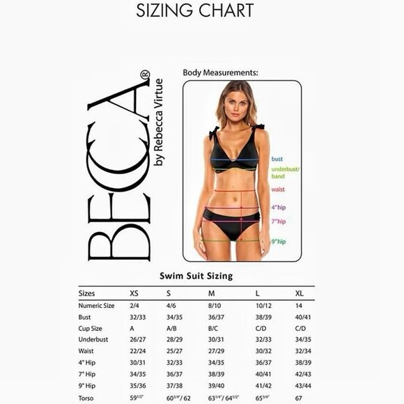 BECCA By Rebecca Virtue Swimsuit Fine Line Rib One Piece Medium - Picture 11 of 12